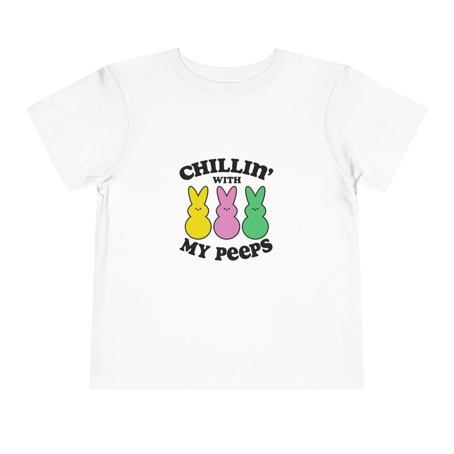 Chillin' With My Peeps Toddler Tee — Cute Easter Bunny Marshmallow Graphic Shirt
