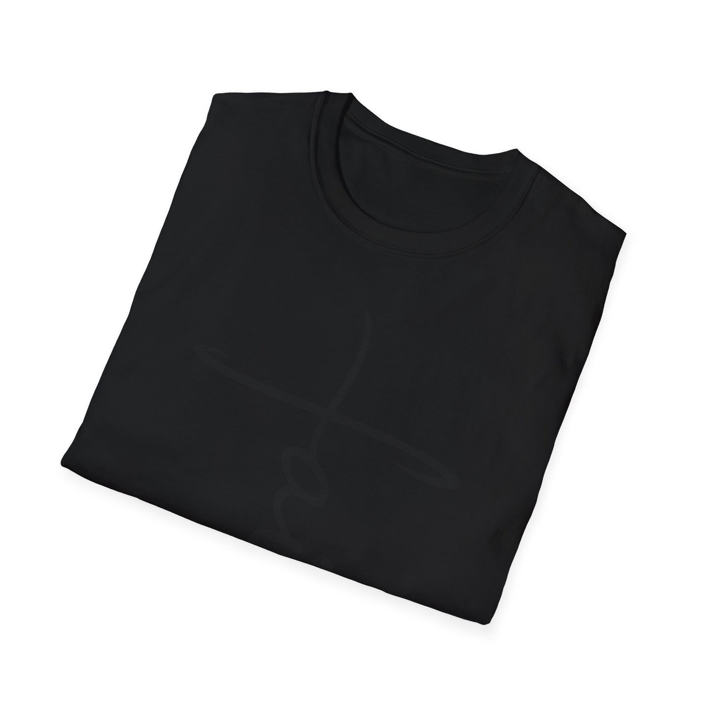 Faith Cross T-Shirt — Vertical Script Christian Tee