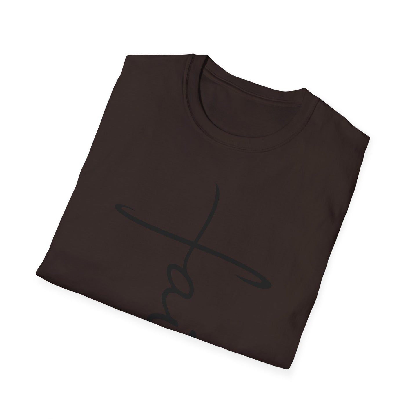 Faith Cross T-Shirt — Vertical Script Christian Tee