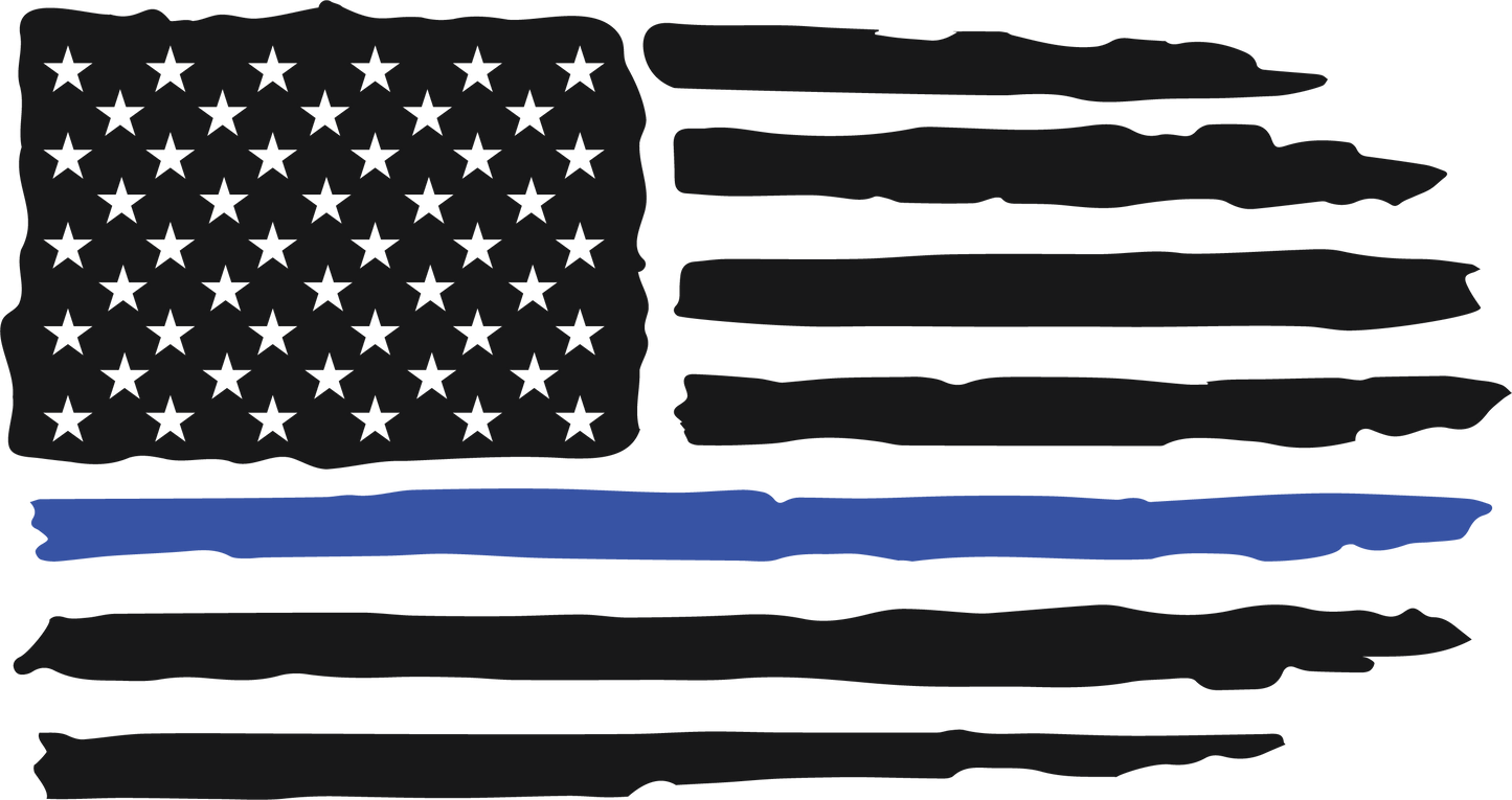 Back the Blue flag decal