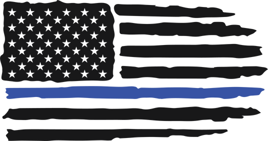 Back the Blue flag decal