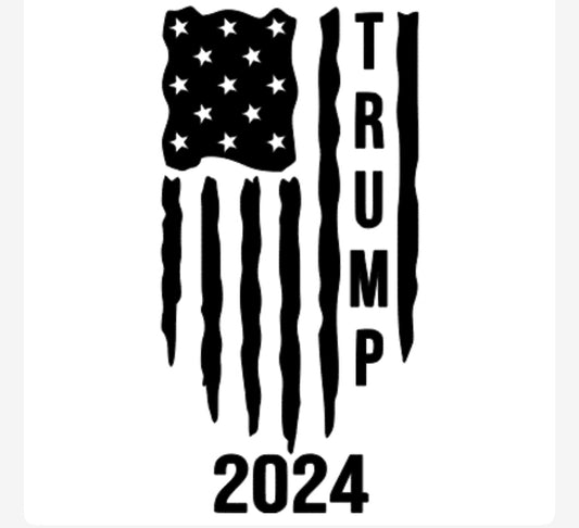 Trump 2024 Flag (1 COLOR) Decal